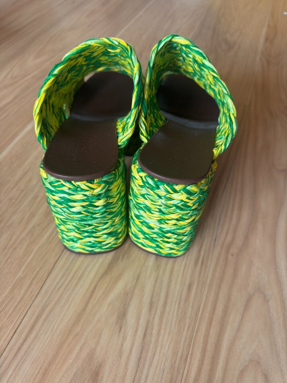 Farm Rio Braided Raffia Platform Slide Sandals - US Women's 10 - Picture 5 of 5